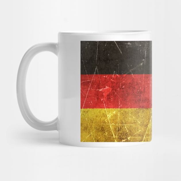 Vintage Aged and Scratched German Flag by jeffbartels